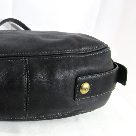 XL ZOE EDITORIAL BAG NEAR MINT CONDITION BLACK LEATHER BRASS HARDWARE - Picture 15 of 16